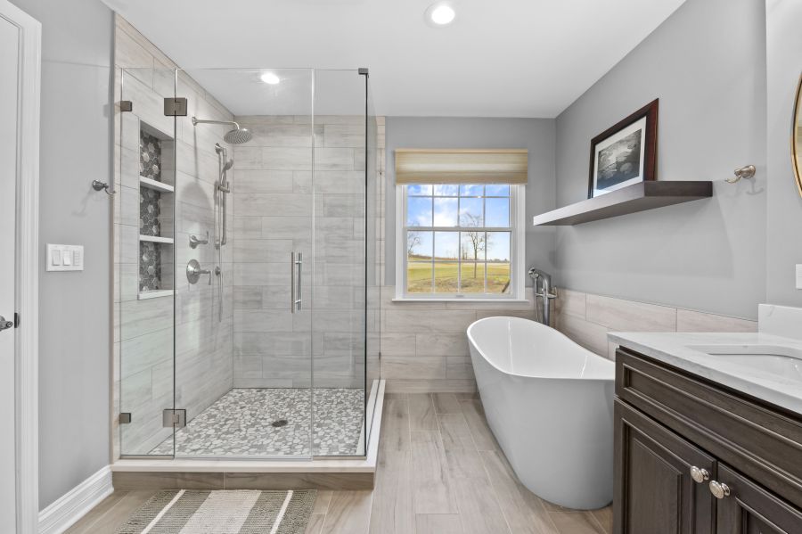 Clean Line Suburban Master Bathroom