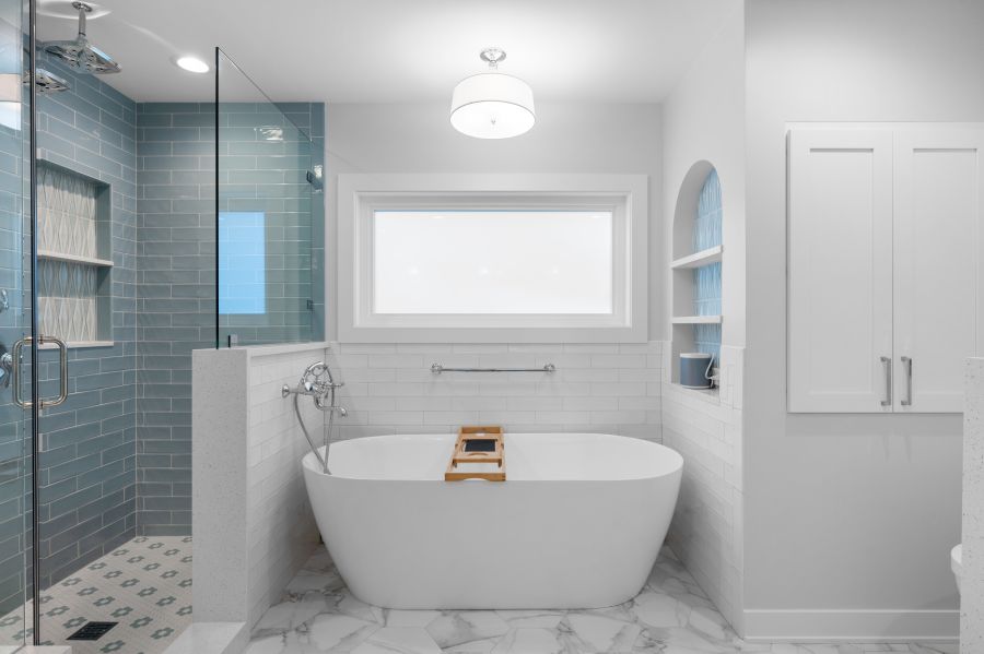 Custom Primary Bathroom Addition In Park Ridge