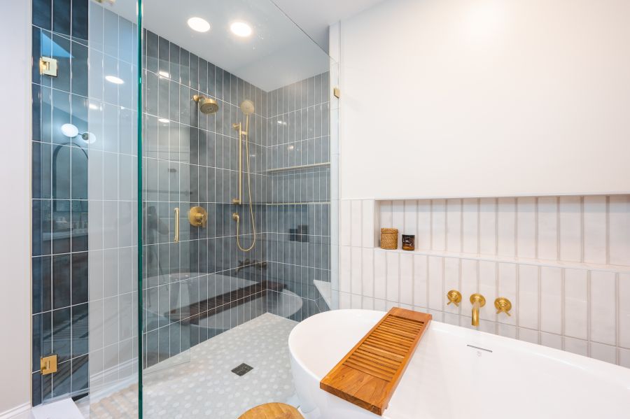 Five Plumbing Fixture Primary Bathroom