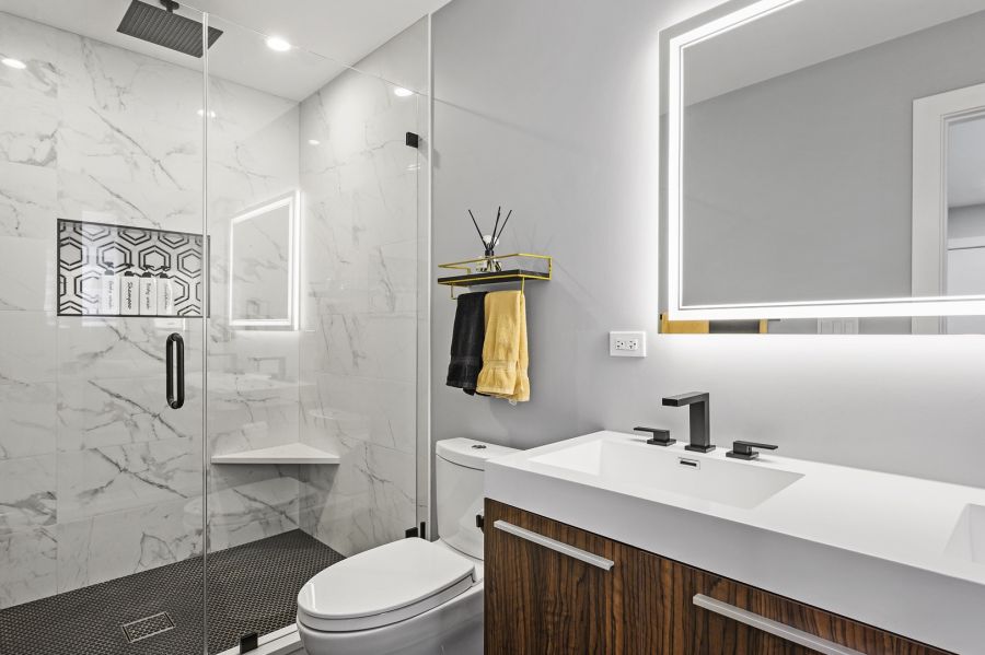 Small Master Bathroom Remodel In Norwood Park