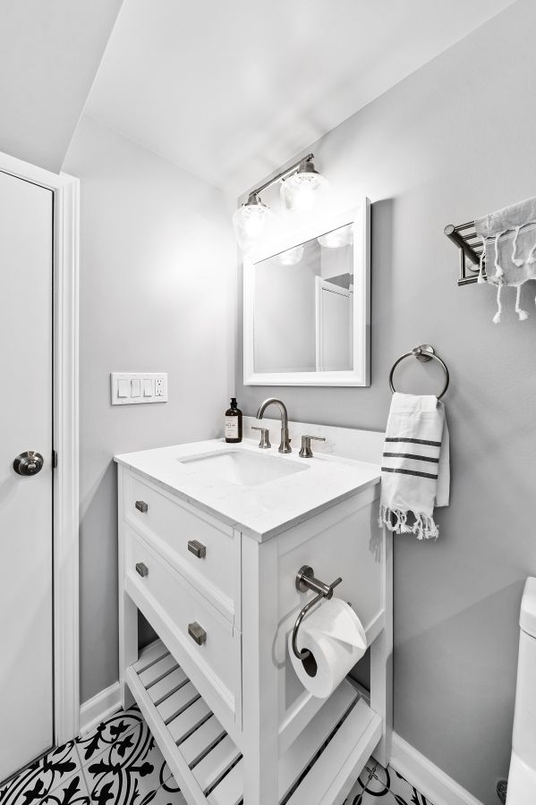 Three Plumbing Fixtures Basement
