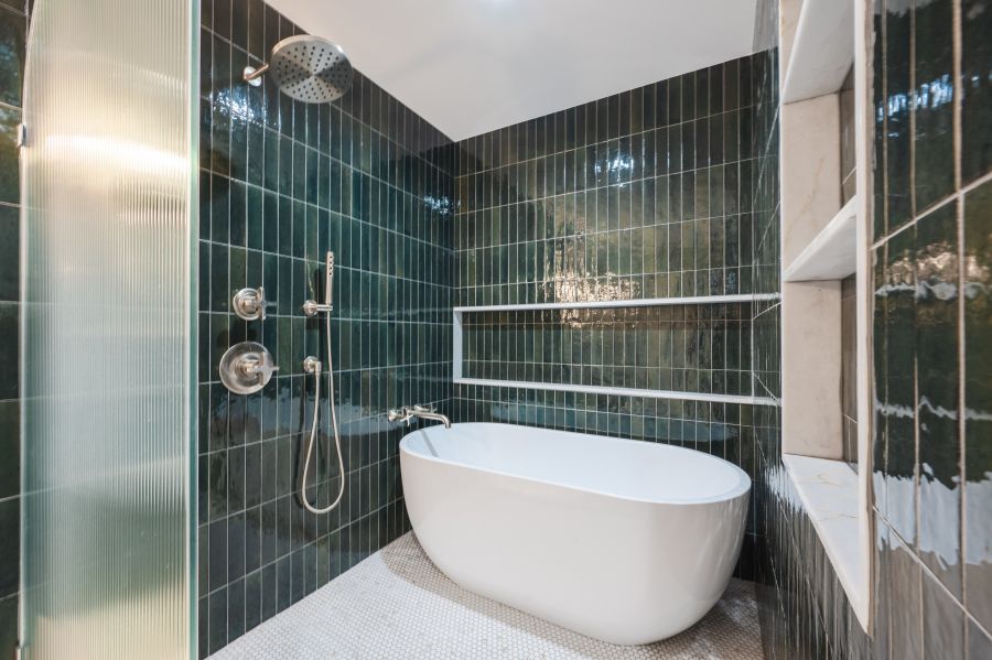 Primary Bathroom With Wet Room In Lincoln Park