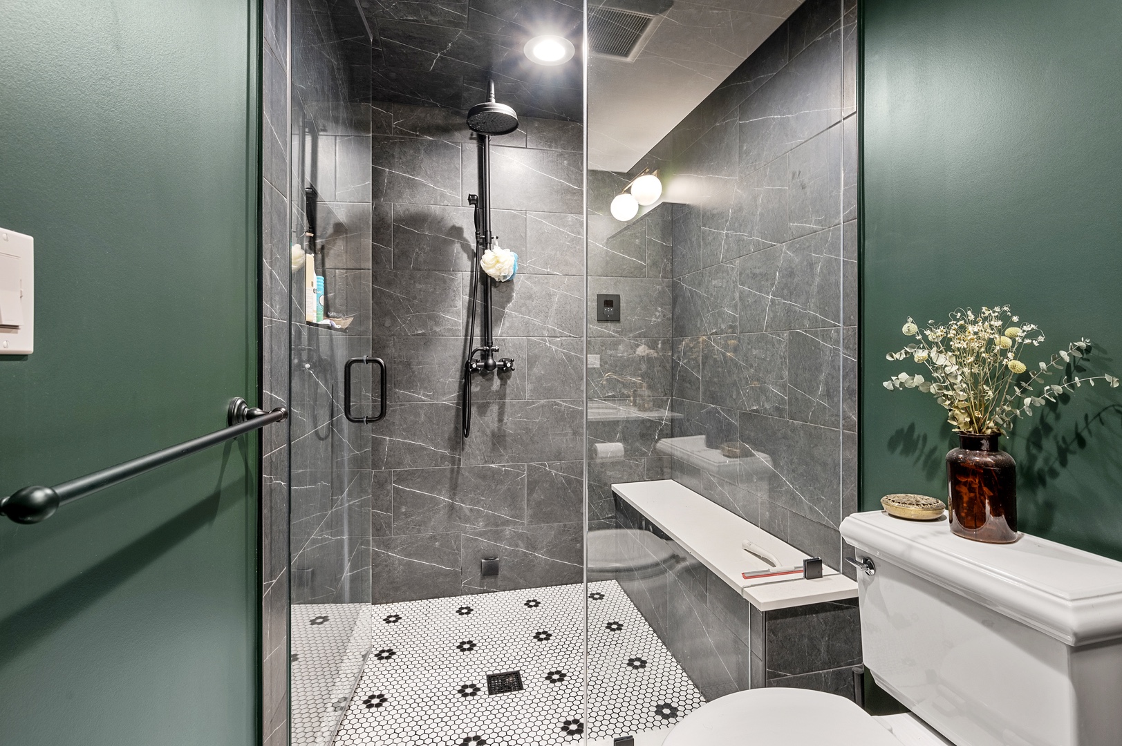 Black and Green Bathroom Remodel 4ever Remodeling Chicago Metro