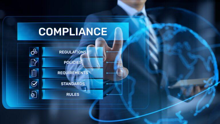 Compliance rules regulation policy law. Business technology concept.