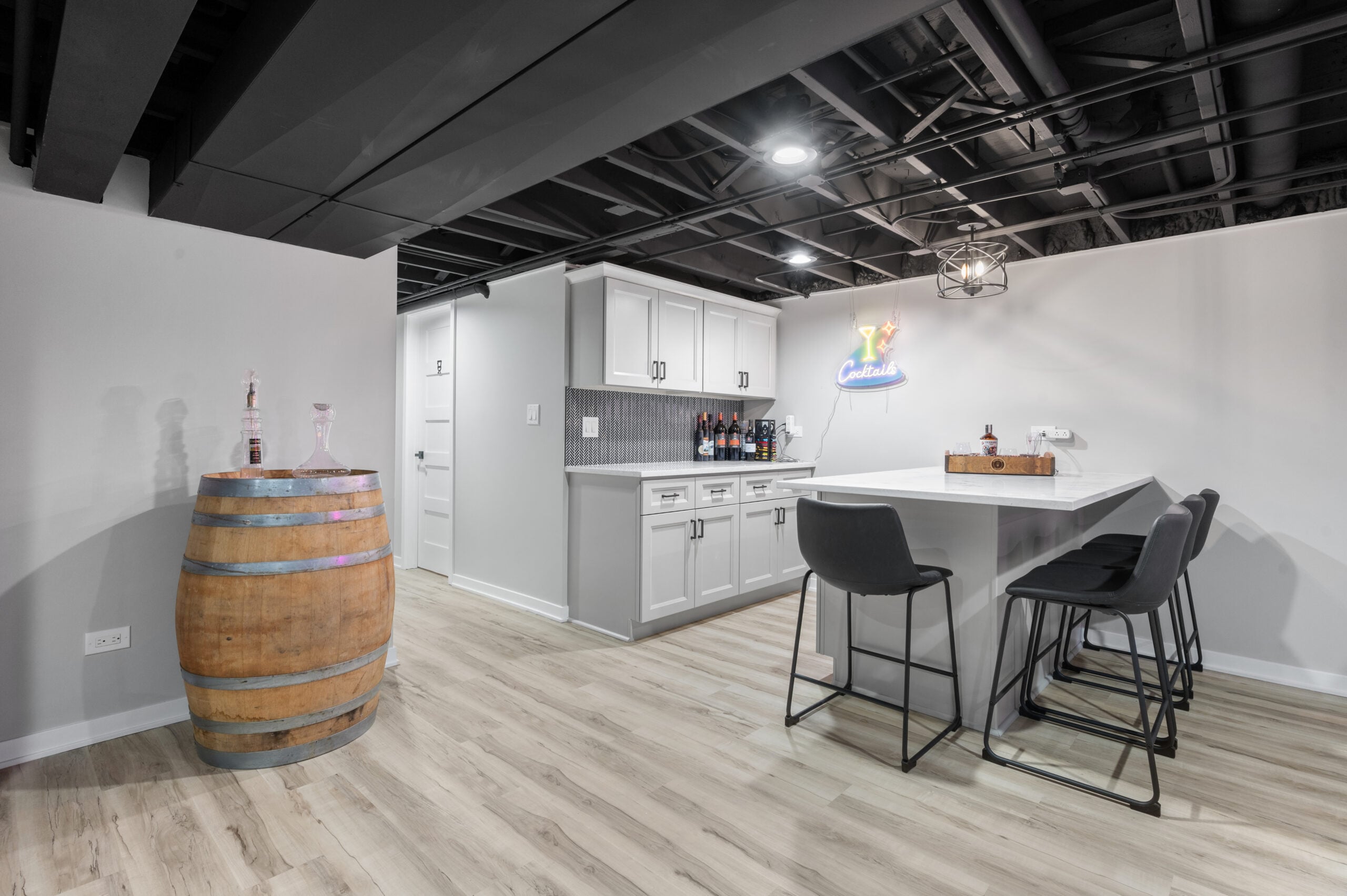 basement finished in home
