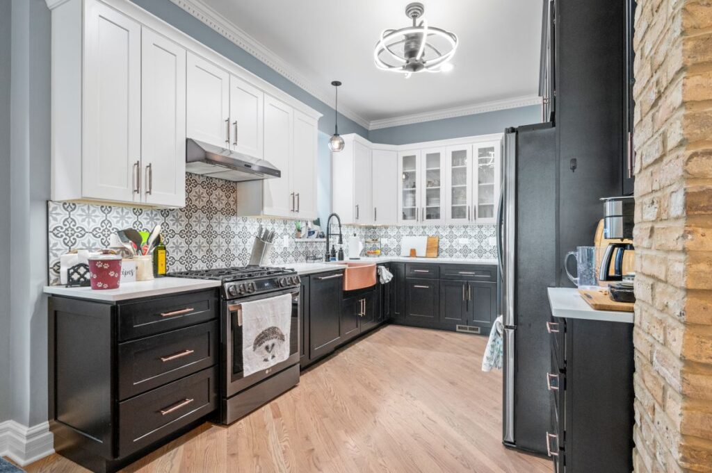 Dark grey kitchen remodel