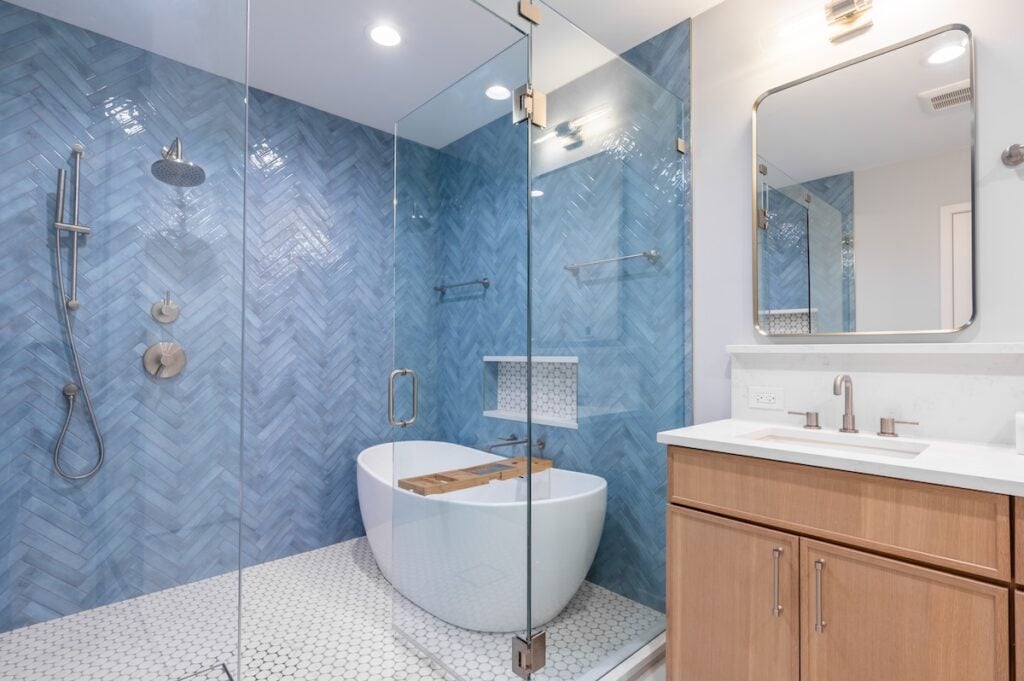 Bathroom with walk in shower