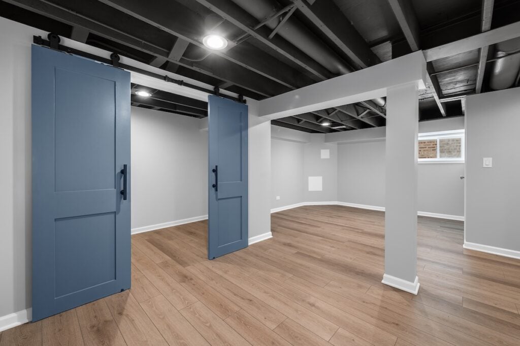 Finished basement remodel
