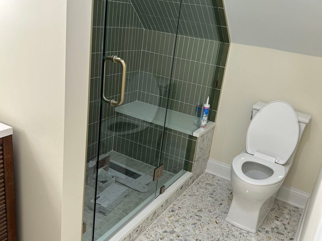 small bathroom with shower