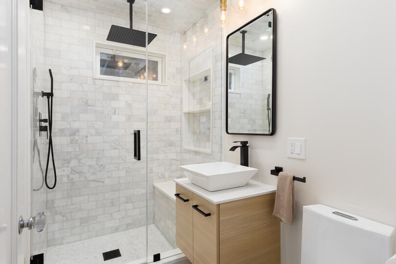 white shower niche ideas